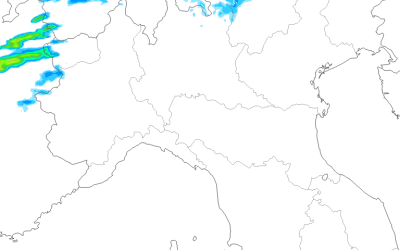 Le piogge previste per oggi, sabato 14 Ottobre