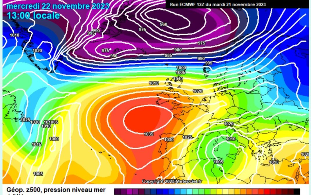Previsione per mercoledì 22 novembre