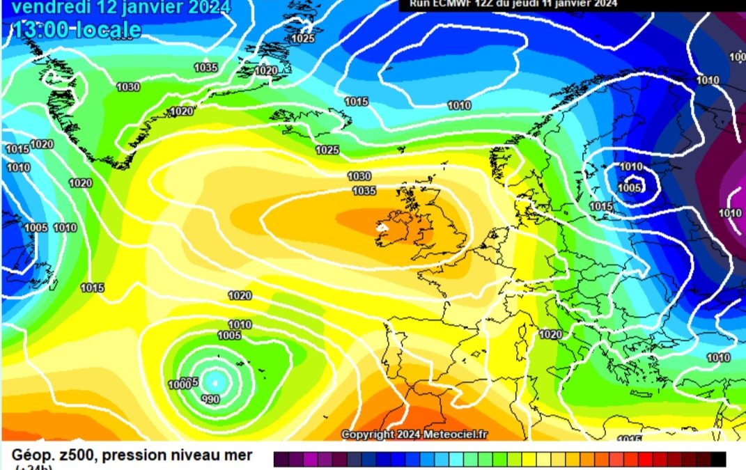 Previsione per venerdì 12 gennaio