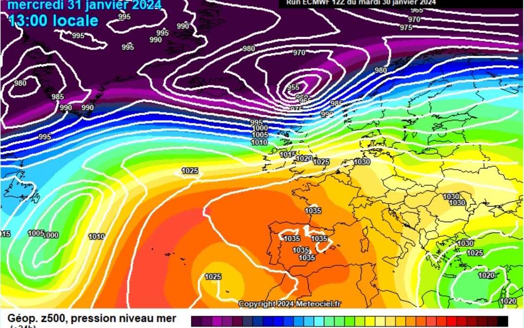 Previsione per mercoledì 31 gennaio