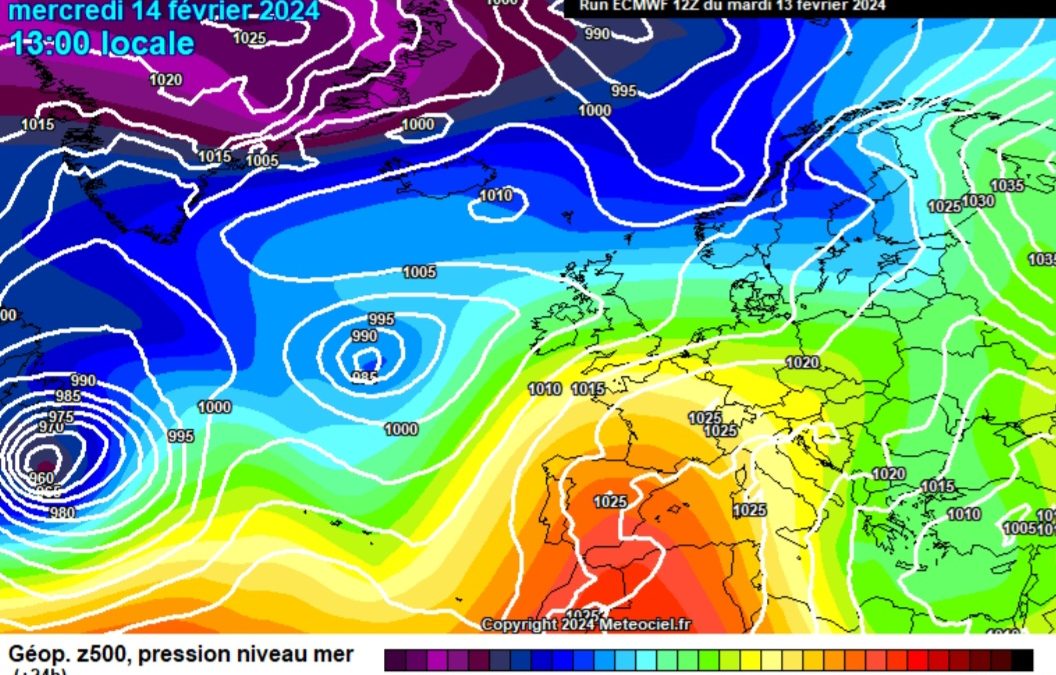 Previsione per mercoledì 14 febbraio
