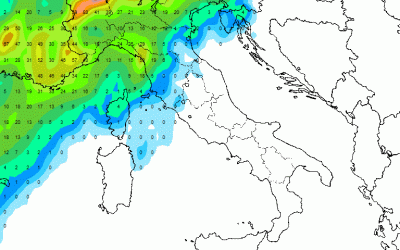 Animazione piogge per domenica 31 Marzo