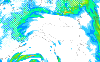 Animazione piogge per lunedì 4 Marzo