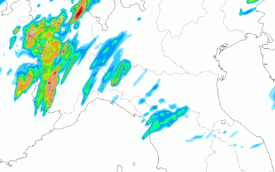 Animazione piogge e temporali per domenica 9 Giugno