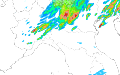 Animazione piogge e temporali per martedì 11 Giugno