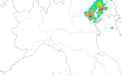 Aggiornamento piogge e temporali per venerdì 19 Luglio