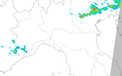 Aggiornamento: animazione piogge e temporali per domenica 28 Luglio