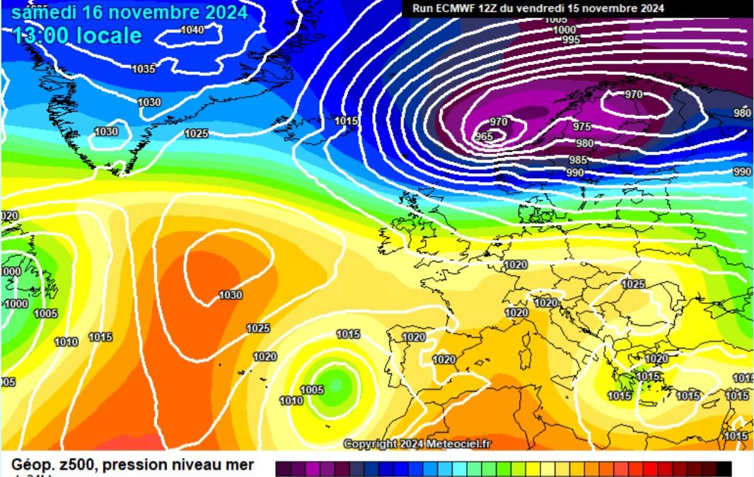 Previsione per sabato 16 novembre