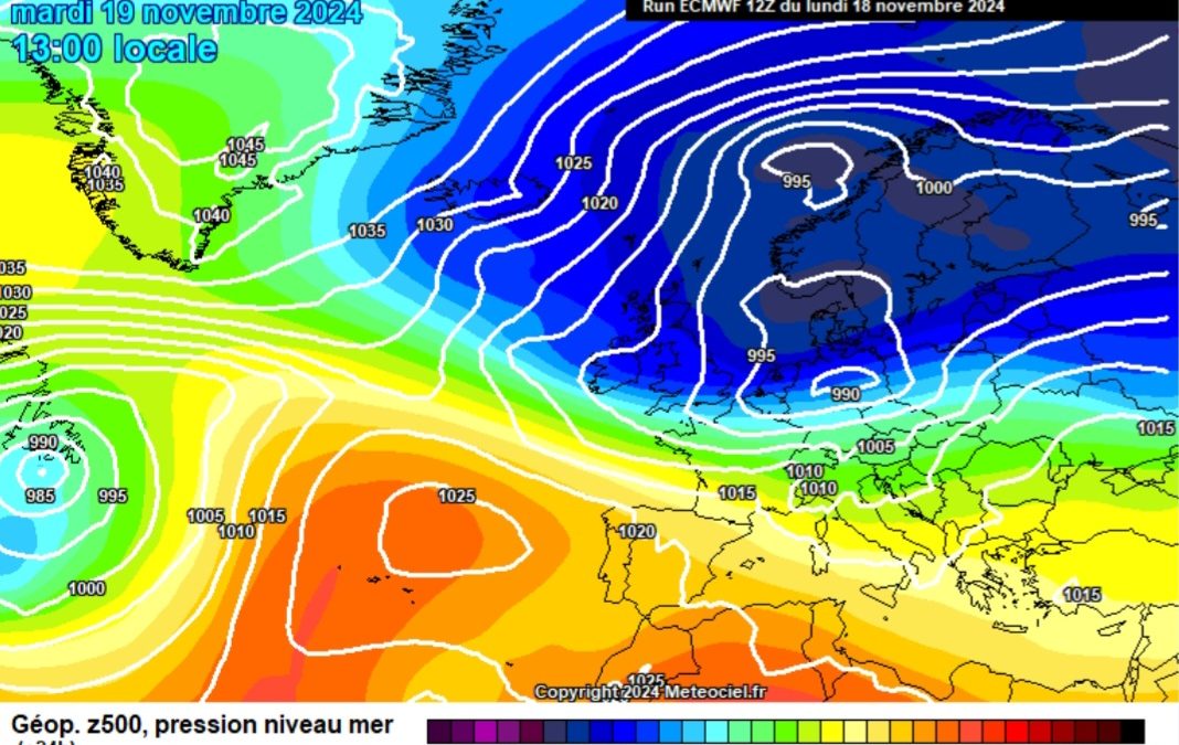 Previsione per martedì 19 novembre