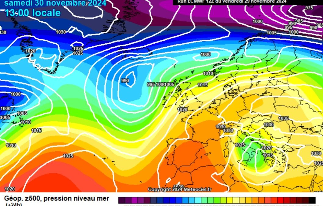 Previsione per sabato 30 novembre