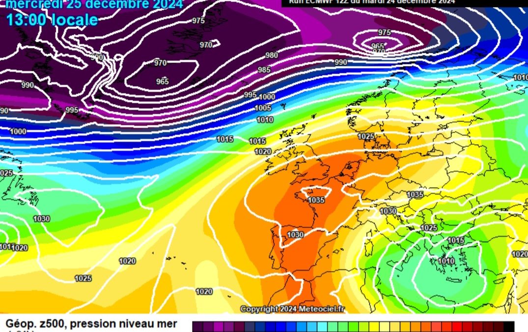 Previsione per mercoledì 25 dicembre