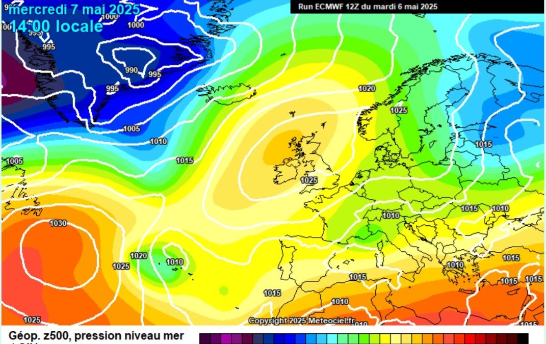 Previsione per mercoledì 7 maggio