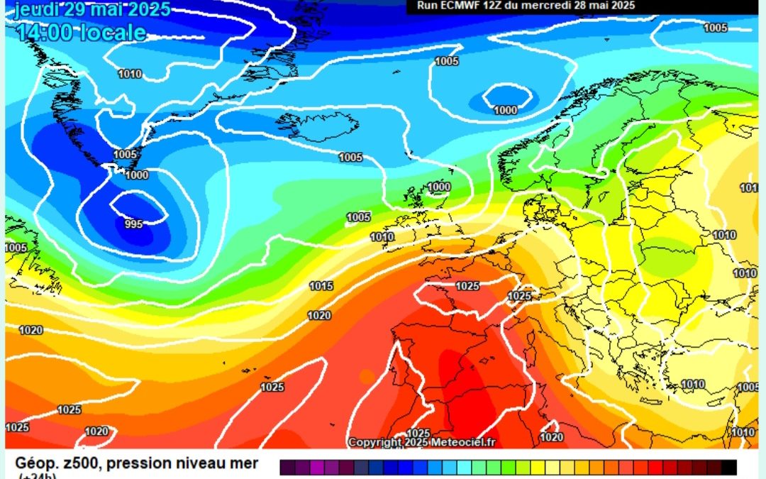 Previsione per giovedì 29 maggio