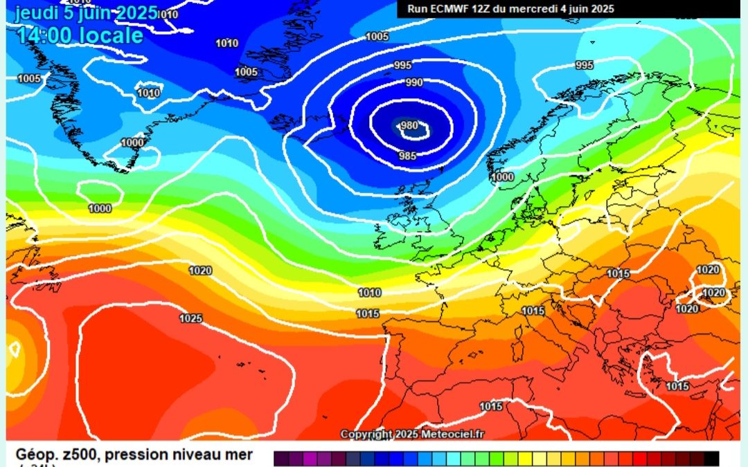 Previsione per giovedì 5 giugno