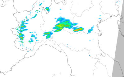 Animazione piogge e temporali per sabato 5 luglio