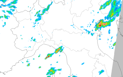 Animazione piogge e temporali per giovedì 21 Agosto