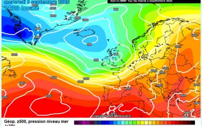 Previsione per mercoledì 3 settembre