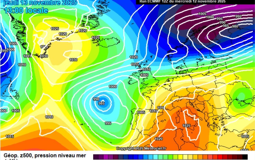 Previsione per giovedì 13 novembre
