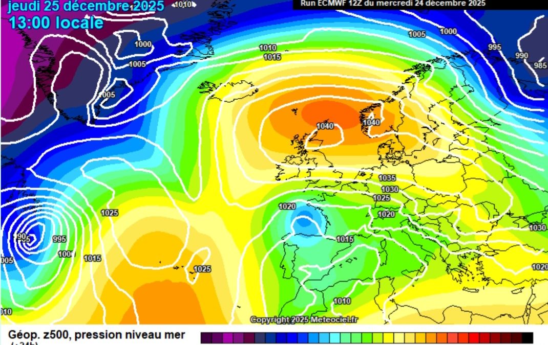 Previsione per giovedì 25 dicembre