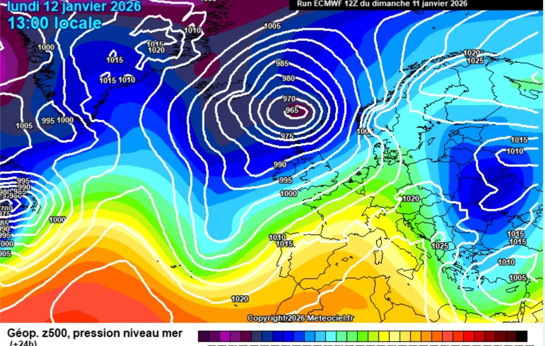 Previsione per lunedì 12 gennaio